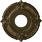 Ekena Millwork Attica Ceiling Medallion (Fits Canopies up to 3 1/2"), Hand-Painted Brass, 12 3/4"OD x 4"ID x 1/2"P CM12ATBRS - alternate 1